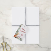 Rustige Bosvos Cadeaulabel (Met Touw)