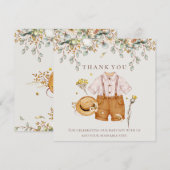 Rustige Botanische Baby Boy Shower - Hartelijk dan Bedankkaart (Voorkant / Achterkant)