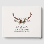 Rustige botanische bruinkoolzetplank gastenboek (Achterkant)