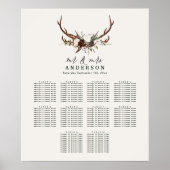 Rustige botanische bruinkoolzetplank poster (Voorkant)