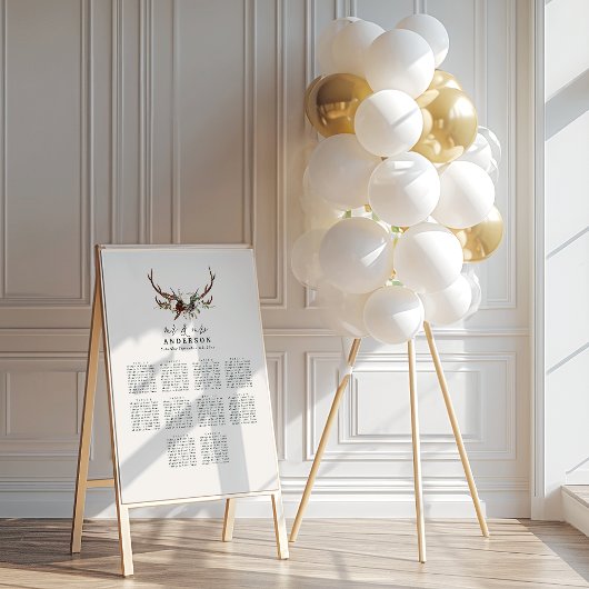 Rustige botanische bruinkoolzetplank poster