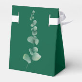 Rustige botanische Eucalyptus Greenery Wedding Bedankdoosjes (Achterkant)