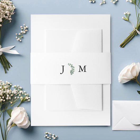 Rustige botanische Eucalyptus Greenery Wedding Uitnodigingen Wikkel