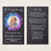 Rustige Botanische Memorial Funeral Prayer Kaart (Voorkant /achterkant)