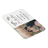 Rustige botanische monogram foto Save the Date Magneet (Rechterzijde)