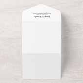 Rustige botanische monogram foto Weddenschap All In One Uitnodiging (Buitenkant)