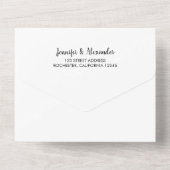 Rustige botanische monogram foto Weddenschap All In One Uitnodiging (Achterkant)