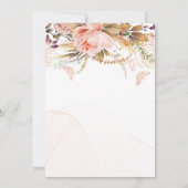 Rustige botanische pony Butterfly Wedding Shower Kaart (Achterkant)