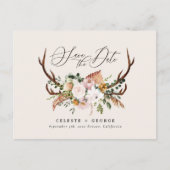 Rustige botanische vlek bruiloft elegant sage gree aankondigingskaart (Voorkant)