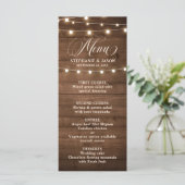 Rustige Bourgogne Floral Mason Jar Wedding Menu (Staand voorkant)