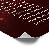 Rustige Bourgogne roze graafster voor de bruiloft Poster (Hoek)