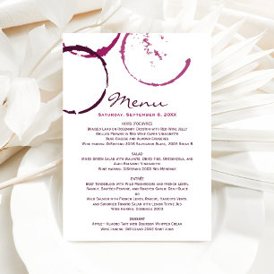 Rustige Bourgogne wijnvlek bruiloft Menu