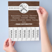 Rustige bouwhout Graan  Handyman Flyer (Hand)