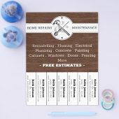 Rustige bouwhout Graan  Handyman Flyer (Enkel)