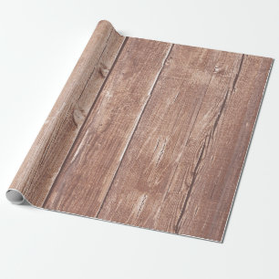 Rustige Bramble Wood Planks ontkoppelen Cadeaupapier