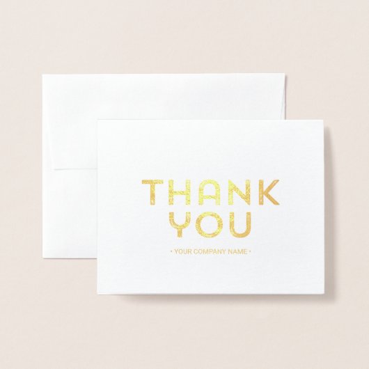 Rustige briefing Business Hartelijk dank voor Gold Folie Kaarten (Voorkant met envelop)