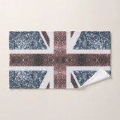Rustige Britse vlag rode blauwe sparkles Bad Handdoek (Handdoek)