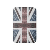 Rustige Britse vlag rode blauwe sparkles Badmat (Voorkant Verticaal)