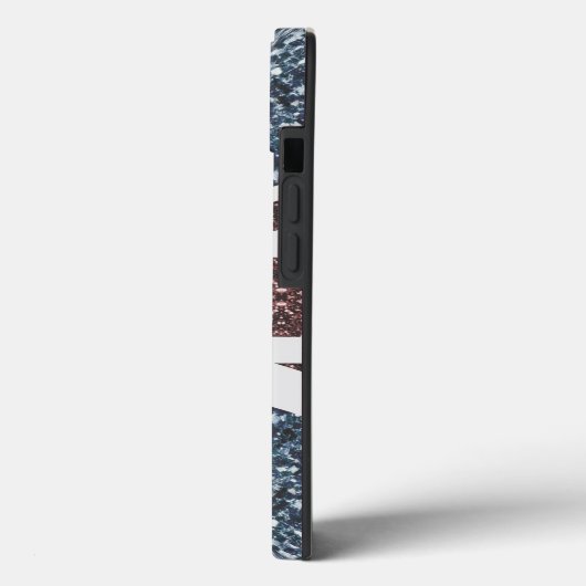 Rustige Britse vlag rode blauwe sparkles Case-Mate iPhone Case (Achterkant / Links)