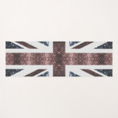 Rustige Britse vlag rode blauwe sparkles Yogamat (Voorkant (horizontaal))
