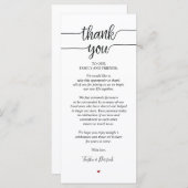 Rustige bruiloft Bedankt dat je een vaste kaart he (Voorkant / Achterkant)