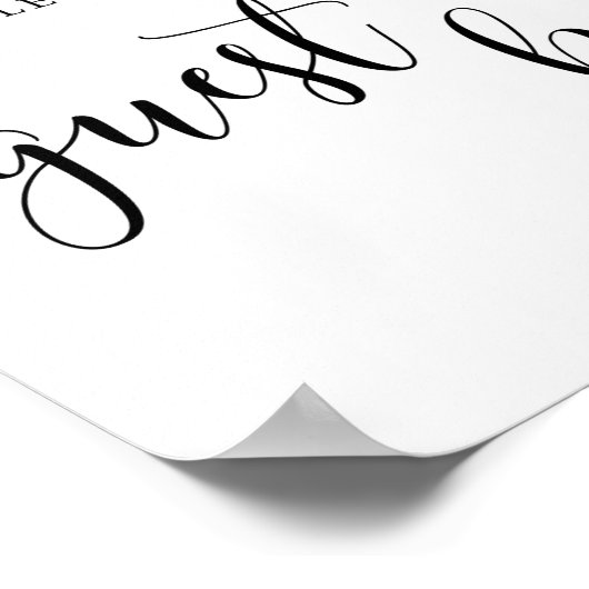 Rustige bruiloft Onderteken onze handtekening in h Poster (Hoek)