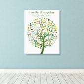 Rustige bruiloft — vingerafdrukstructuur — Afdrukk Canvas Afdruk (Insitu (Houten vloer))