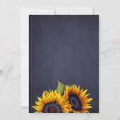 Rustige bruiloft voor zonnebloemenmars kaart (Achterkant)