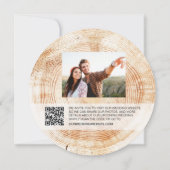 Rustige bruiloft Website QR Code Aangepaste foto Kaart (Achterkant)