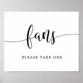 Rustige bruiloftsventilatoren Neem één teken Poster (Voorkant)