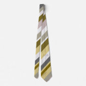 Rustige bruin, beige en grijze strepen stropdas (Achterkant)