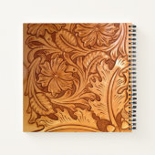 Rustige bruine cowboy mode western leder notitieboek (Achterkant)