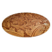 Rustige bruine cowboy mode western leder snijplank (Hoek)