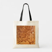 Rustige bruine cowboy mode western leder tote bag (Achterkant)