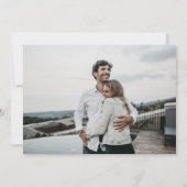 Rustige bruine initialen 6 foto's bruiloft kaart (Achterkant)