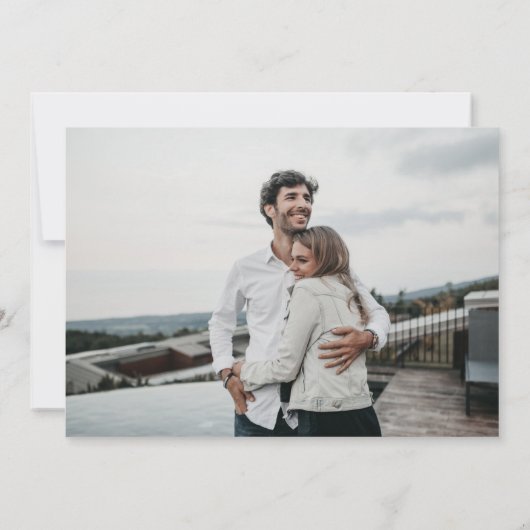 Rustige bruine initialen 6 foto's bruiloft kaart (Achterkant)