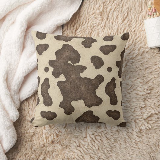 Rustige bruine koeienprint country western rodeo kussen (Deken)