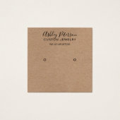 Rustige, bruine kraftbedaarscherm vierkante visitekaartjes (Voorkant)