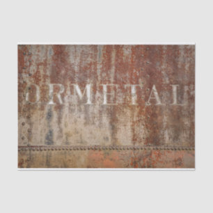 Rustige bruine textuurtrein Typografie Tissuepapier