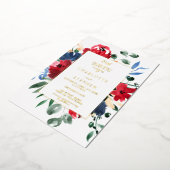 Rustige bruine waterverf goudbruiloft folie uitnodiging (Gedraaid)