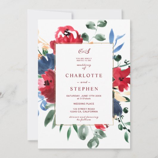 Rustige bruine waterverf goudbruiloft kaart (Voorkant)