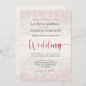 Rustige bruinkroze bruiloft kaart (Voorkant / Achterkant)