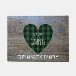 Rustige Buffalo Pset Heart Aangepast   Happy Campe Deurmat