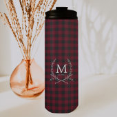 Rustige Buffalo Pset Tartan Monogram Thermosbeker