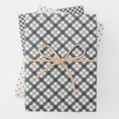 Rustige buffelpatroon drie bij elkaar inpakpapier vel (In situ)