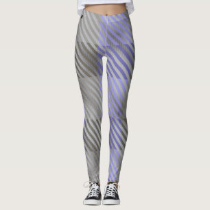 Rustige buffelstaaf Blauwe Grijze streep Leggings