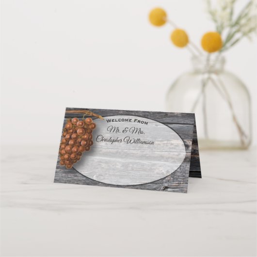 Rustige buitenste Barn Wedding Wood Wijndruiven (Voorkant)