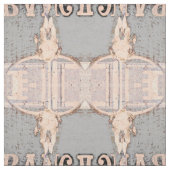  Rustige Bull Skull Grey Beige Western Stof (Swatch)