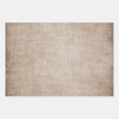 Rustige Burlap Green Polka Dots Stripes Solid Inpakpapier Vel (Voorkant)