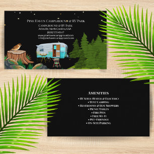 Rustige Camping RV Park Buitenlucht Lay-out Visitekaartje
